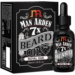 Man Arden 7X Beard Oil 30ml (Royal Oud) - 7 Premium Oils Blend For Beard Growth  Nourishment