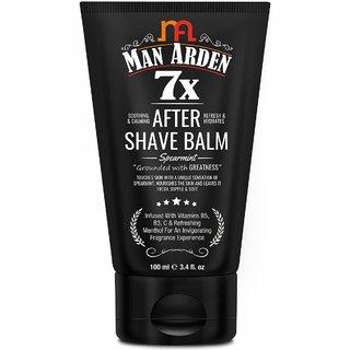 Man Arden 7X After Shave Balm Spearmint 100ml with Menthol, Vitamin C  Hyaluronic Acid -- Soothing, Calming  Refreshes