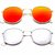 29K Combo set of Stylish Mirrored/Mercury Sunglasses(Round-Red-Silver)