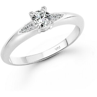                       Vighnaharta Silver and Rhodium Plated Alloy Ring for Women and Girls                                              