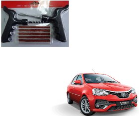 Auto Addict Car Tool Safety With 5 Strip Tubeless Tyre Puncture Repair Kit For Toyota Etios Platinum