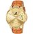 Espoir Analogue Gold Dial Day and Date Men's Boy's Watch - GoldInfiOliver