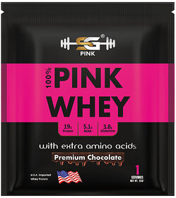 SG PINK Whey Protein Powder For Women - Her Natural Whey Protein Powder to Support Lean Muscle Mass - Low Carb - Gluten Free - rBGH Hormone Free - Naturally Sweetened - (Premium Chocolate-25g)