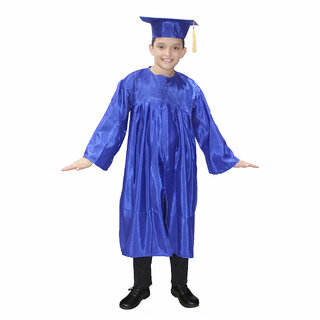                       Kaku Fancy Dresses Graduation Gown Blue for Degree Convocation/Annual Function/Competition/Stage Shows Dress                                              