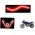 Kunjzone   Flexible 30cm Bike Headlight Neon LED DRL Tube RED For Bajaj Pulsar 220F