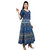 Dhruvi Western Wear Cotton Long Maxi Dress in Jaipuri Print & Design (Free Size Up to 44)