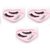 3pcs combo of artificial false eyelashes with glue in heart shape box