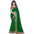 SAADHVI Women's Green Bhagalpuri Silk Lace Work Saree With Blouse(FL-13004_Free Size)