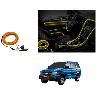 Kunjzone Car Interior Ambient Wire Decorative Led Light Yellow For Chevrolet Tavera