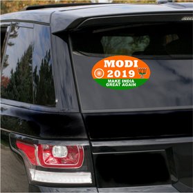 Modi 2019 Election Campaign Oval Car Stickers 8x5 inch
