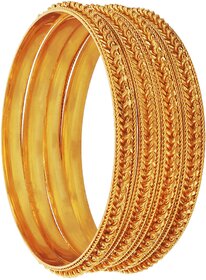Traditional Designer Gold Plated Bangle for Women Set of 4 Pieces