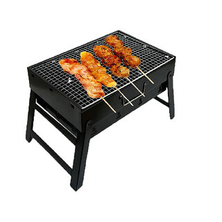 Shopper52 Barbecue Charcoal Grill Folding Portable Lightweight BBQ Tools for Outdoor Cooking...