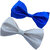 Wholesome Deal white and royal blue neck bow tie (Pack of two)