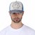 DALUCI  Baseball Cap 5 Panel Hip Hop Snapback Hats For Men women (Grey  Blue)