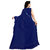 Bigben Textile Women's Navy Blue Georgette Ruffle Saree With Blouse