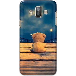 Ezellohub Samsung Galaxy J7 Duo Printed Hard Cover (Cute Teddy Bear)