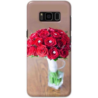 Ezellohub Samsung Galaxy S8 Plus Printed Hard Cover (ROSE BUNCH)