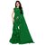 Bigben Textile Women's Green Georgette Ruffle Saree With Blouse
