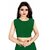 Bigben Textile Women's Green Georgette Ruffle Saree With Blouse