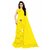 Bigben Textile Women's Yellow Georgette Ruffle Saree With Blouse