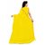 Bigben Textile Women's Yellow Georgette Ruffle Saree With Blouse
