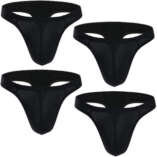                       The Blazze Men's Sexy Soft Low Thong Thongs Innerwear G Strings Briefs Vests Boxers Trunks                                              