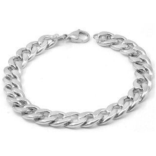 Buy Aaishwarya Silver Stainless Steel Thick Chain Bracelet for men and boys  100 Stainless steel Thick 14mm at Amazonin