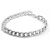 Sullery 10mm widthCurban Curb Link Chain Silver  Stainless Steel  Bracelet For Men And Women