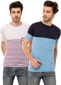 Ample Multicolor Half Sleeve Casual Men's T-Shirt