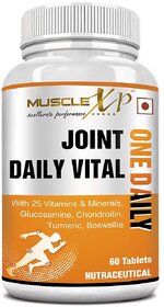 MuscleXP Joint Daily Vital One Daily MultiVitamin with Glucosamine, Chondroitin, Turmeric - 60 Tablets