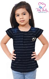 Triki Indigo Strip Girls T-shirt - Size 20 (Age 2 - 3 yrs)