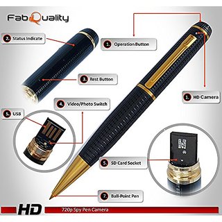 Fab quality hd 1080p spy shop pen camera