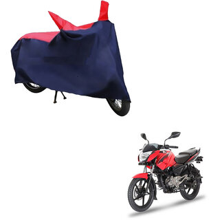                      AutoRetail Dust Proof Two Wheeler Polyster Cover for Bajaj Pulsar 135 LS (Mirror Pocket, Red and Blue Color)                                              