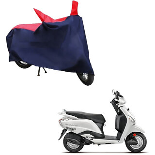                      AutoRetail Dust Proof Two Wheeler Polyster Cover for Hero Maestro (Mirror Pocket, Red and Blue Color)                                              