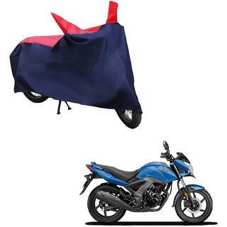                       AutoRetail Dust Proof Two Wheeler Polyster Cover for Honda CB Unicorn 160 (Mirror Pocket, Red and Blue Color)                                              