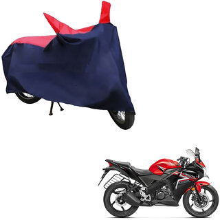                       AutoRetail Dust Proof Two Wheeler Polyster Cover for Honda CBR 150R (Mirror Pocket, Red and Blue Color)                                              