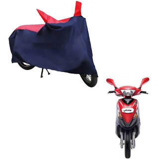                       AutoRetail Dust Proof Two Wheeler Polyster Cover for Mahindra Flyte (Mirror Pocket, Red and Blue Color)                                              