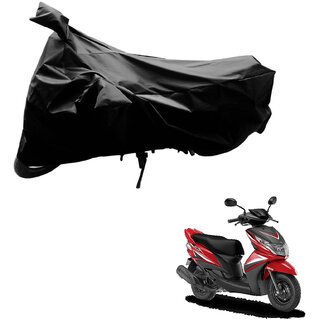                      AutoRetail Dust Proof Two Wheeler Polyster Cover for Yamaha Ray (Mirror Pocket, Black Color)                                              