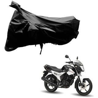                       AutoRetail Dust Proof Two Wheeler Polyster Cover for Yamaha SZ-R (Mirror Pocket, Black Color)                                              