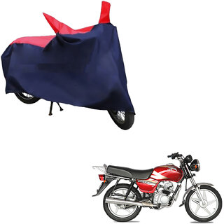                       AutoRetail Dust Proof Two Wheeler Polyster Cover for TVS Star Lx (Mirror Pocket, Red and Blue Color)                                              