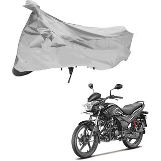                       AutoRetail UV Resistant Two Wheeler Polyster Cover for Hero Passion XPRO (Mirror Pocket, Silver Color)                                              