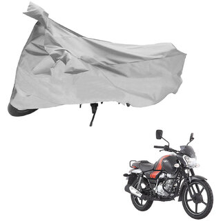                       AutoRetail Dust Proof Two Wheeler Polyster Cover for Bajaj V12 (Mirror Pocket, Grey Color)                                              