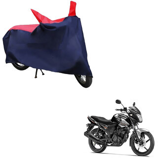                       AutoRetail Dust Proof Two Wheeler Polyster Cover for Yamaha SZ-RR (Mirror Pocket, Red and Blue Color)                                              