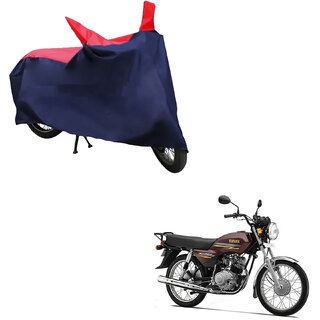                       AutoRetail Dust Proof Two Wheeler Polyster Cover for Yamaha Crux (Mirror Pocket, Red and Blue Color)                                              
