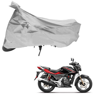                       AutoRetail Dust Proof Two Wheeler Polyster Cover for Hero Xtreme Sports (Mirror Pocket, Grey Color)                                              