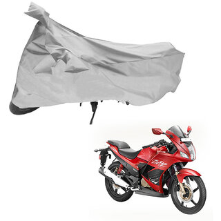                       AutoRetail Dust Proof Two Wheeler Polyster Cover for Hero Karizma ZMR (Mirror Pocket, Grey Color)                                              