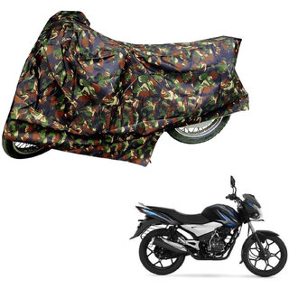                       AutoRetail Dust Proof Two Wheeler Polyster Cover for Bajaj DisPolyster Cover 100T (Mirror Pocket, Jungle Color)                                              