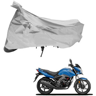                       AutoRetail Dust Proof Two Wheeler Polyster Cover for Honda CB Unicorn 160 (Mirror Pocket, Grey Color)                                              