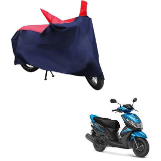                       AutoRetail Two Wheeler Polyster Cover for Yamaha Ray Z with Sun Protection (Mirror Pocket, Red and Blue Color)                                              