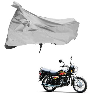                       AutoRetail UV Resistant Two Wheeler Polyster Cover for TVS Max 4R (Mirror Pocket, Silver Color)                                              